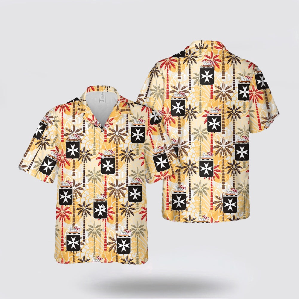 Army Hawaiian Shirt, Puerto Rico Army National Guard, 65th Infantry Regiment Borinqueneers Hawaiian Shirt, Military Hawaiian Shirt