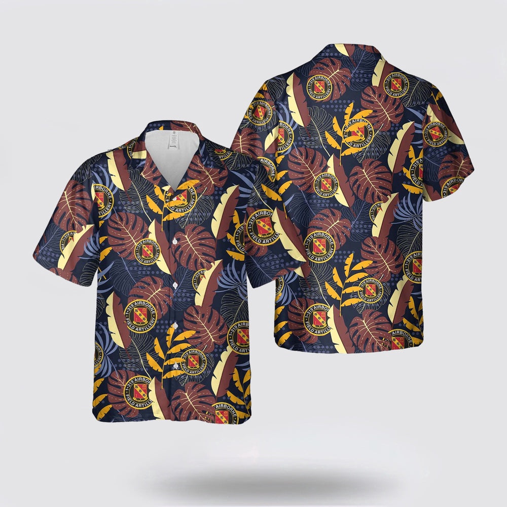 Army Hawaiian Shirt, US Army 1-319th Airborne Field Artillery Regiment Hawaiian Shirt, Military Hawaiian Shirt