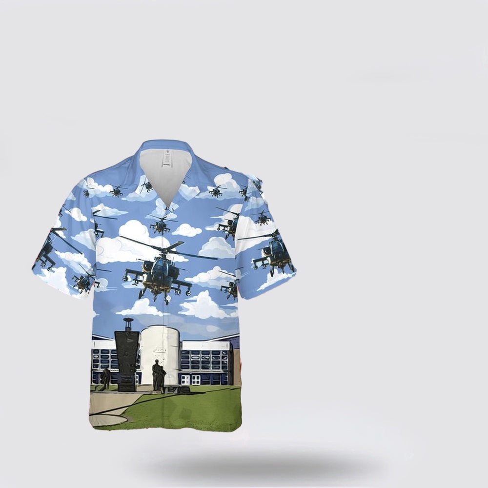 Army Hawaiian Shirt, US Army 101st Airborne Division AH-64 Apaches Hawaiian Shirt