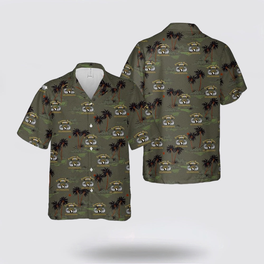 Army Hawaiian Shirt, US Army 101st Airborne Division Parachute Demonstration Team Screaming Eagles Hawaiian Shirt