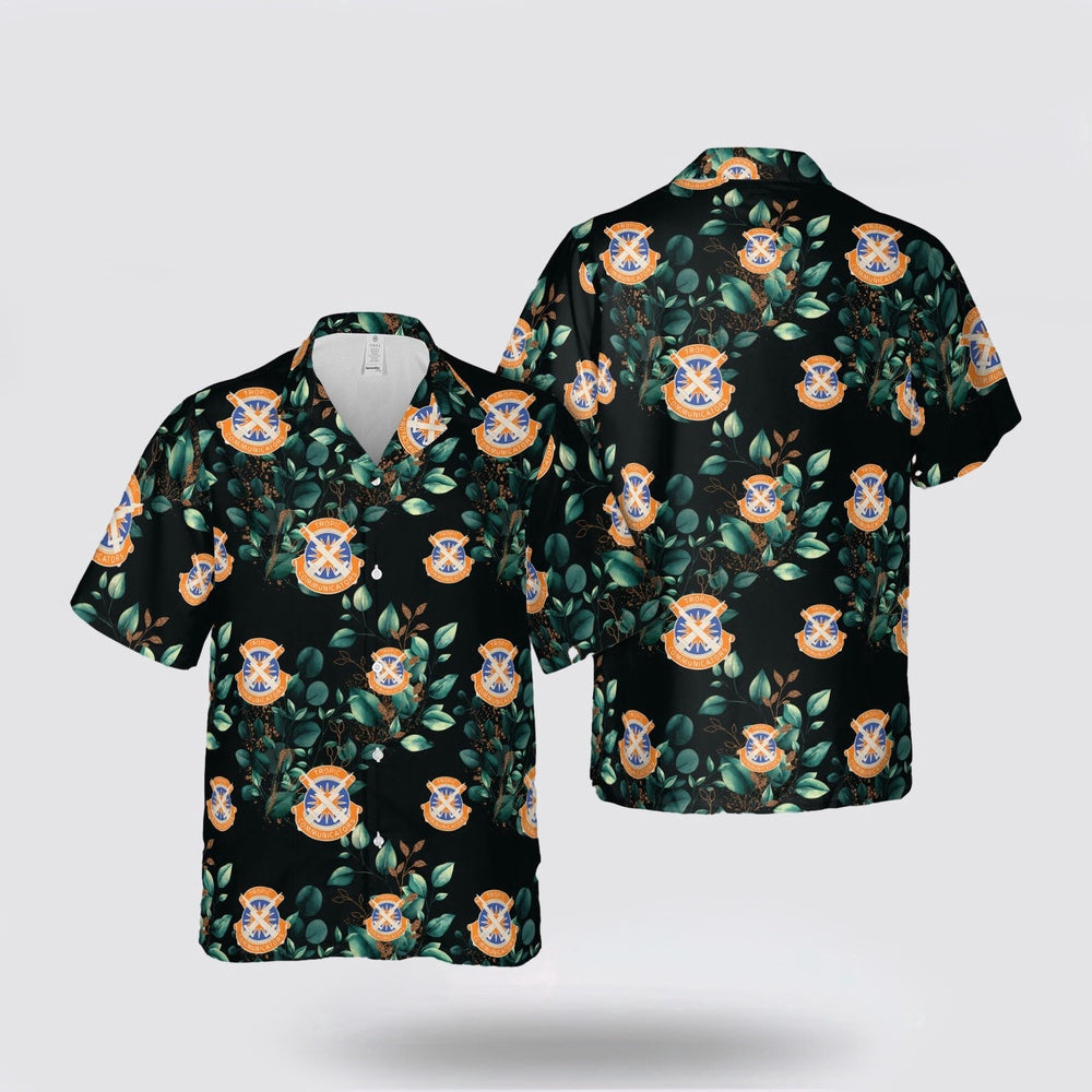 Army Hawaiian Shirt, US Army 106th Signal Brigade Unit Crest Hawaiian Shirt, Military Hawaiian Shirt
