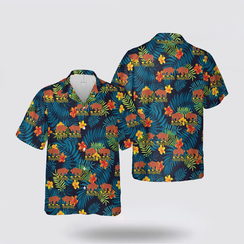 Army Hawaiian Shirt, US Army 10th Cavalry Regiment Hawaiian Shirt, Military Hawaiian Shirt