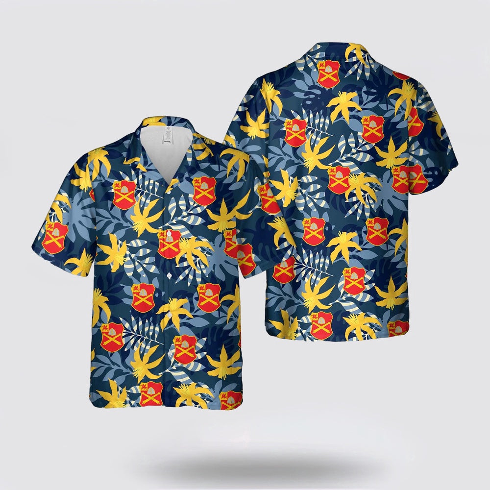 Army Hawaiian Shirt, US Army 10th Field Artillery Regiment Hawaiian Shirt, Military Hawaiian Shirt