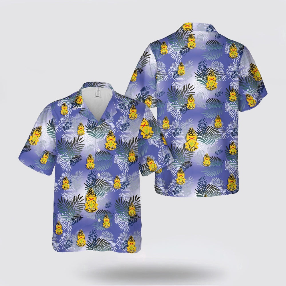 Army Hawaiian Shirt, US Army 11th Armored Cavalry Regiment 11th ACR Allons Hawaiian Shirt, Military Hawaiian Shirt