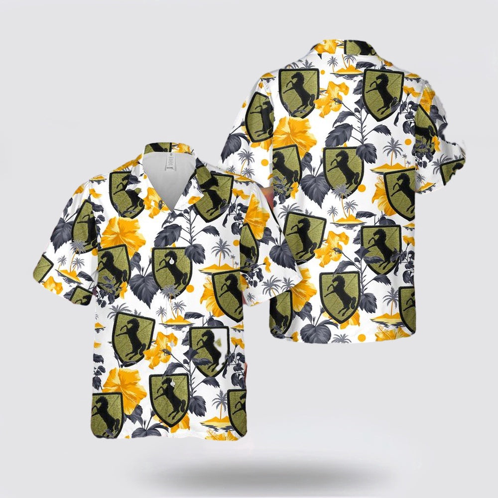 Army Hawaiian Shirt, US Army 11th Armored Cavalry Regiment Hawaiian Shirt, Military Hawaiian Shirt