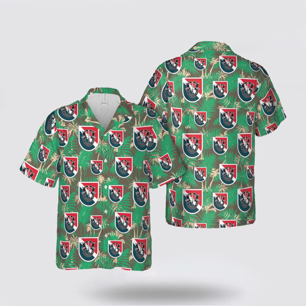 Army Hawaiian Shirt, US Army 11th Special Forces Group (11th SFG) Hawaiian Shirt, Military Hawaiian Shirt