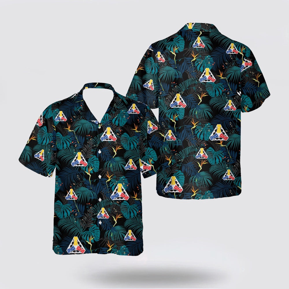 Army Hawaiian Shirt, US Army 125th Armor Regiment Hawaiian Shirt, Military Hawaiian Shirt