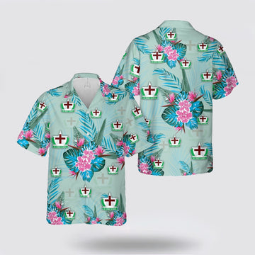 Army Hawaiian Shirt, US Army 12th Field Hospital Hawaiian Shirt, Military Hawaiian Shirt