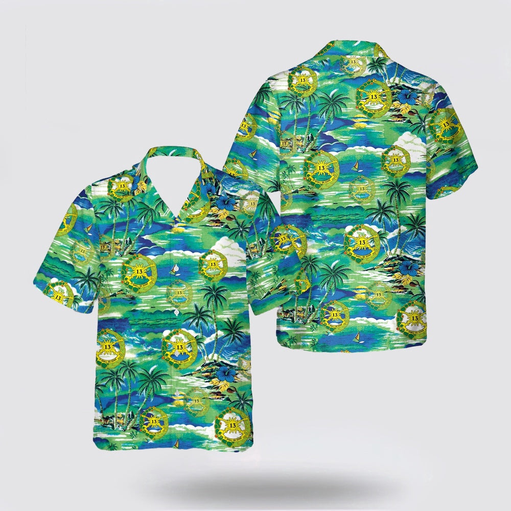 Army Hawaiian Shirt, US Army 13th Cavalry Regiment Hawaiian Shirt, Military Hawaiian Shirt