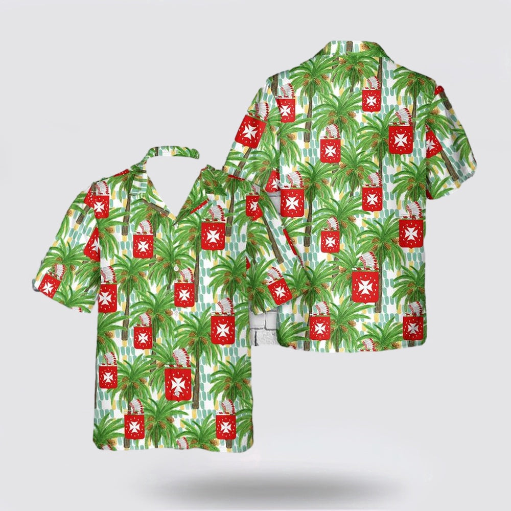 Army Hawaiian Shirt, US Army 14th Field Artillery Regiment Hawaiian Shirt, Military Hawaiian Shirt