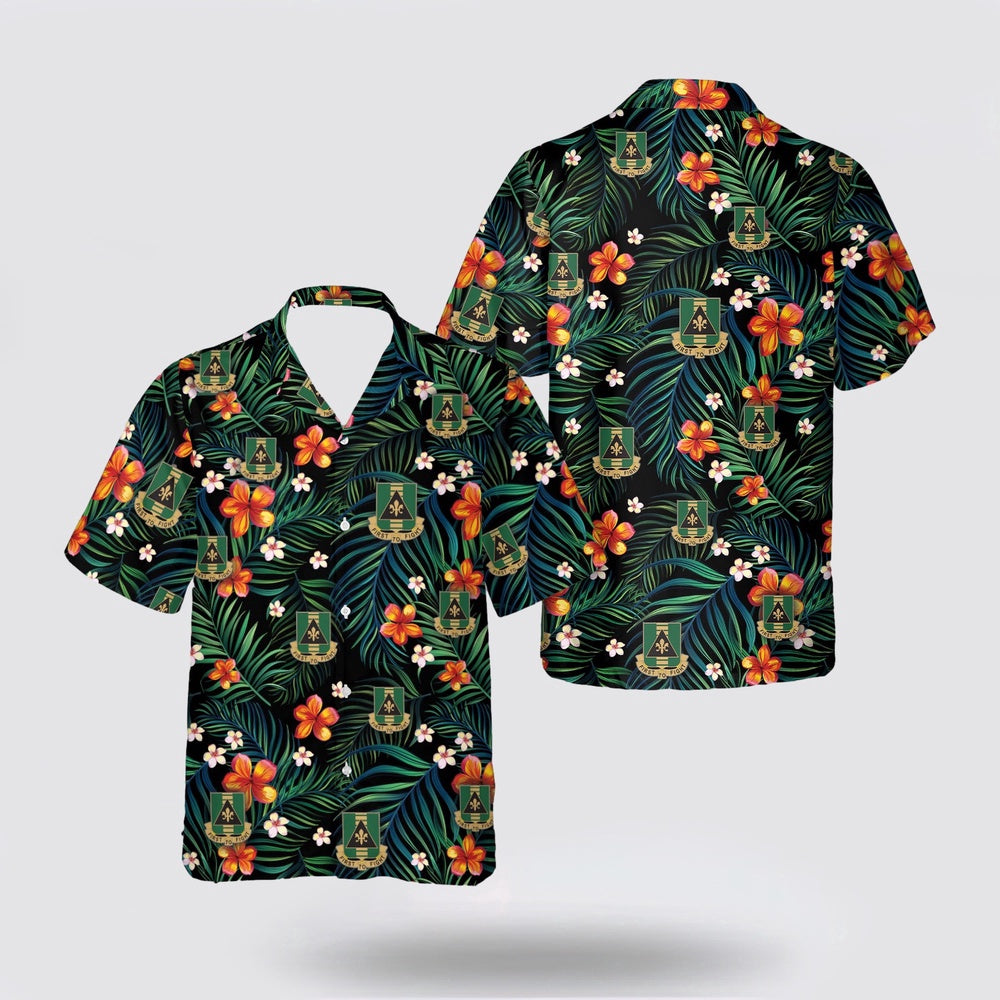 Army Hawaiian Shirt, US Army 156th Armor Regiment Hawaiian Shirt, Military Hawaiian Shirt