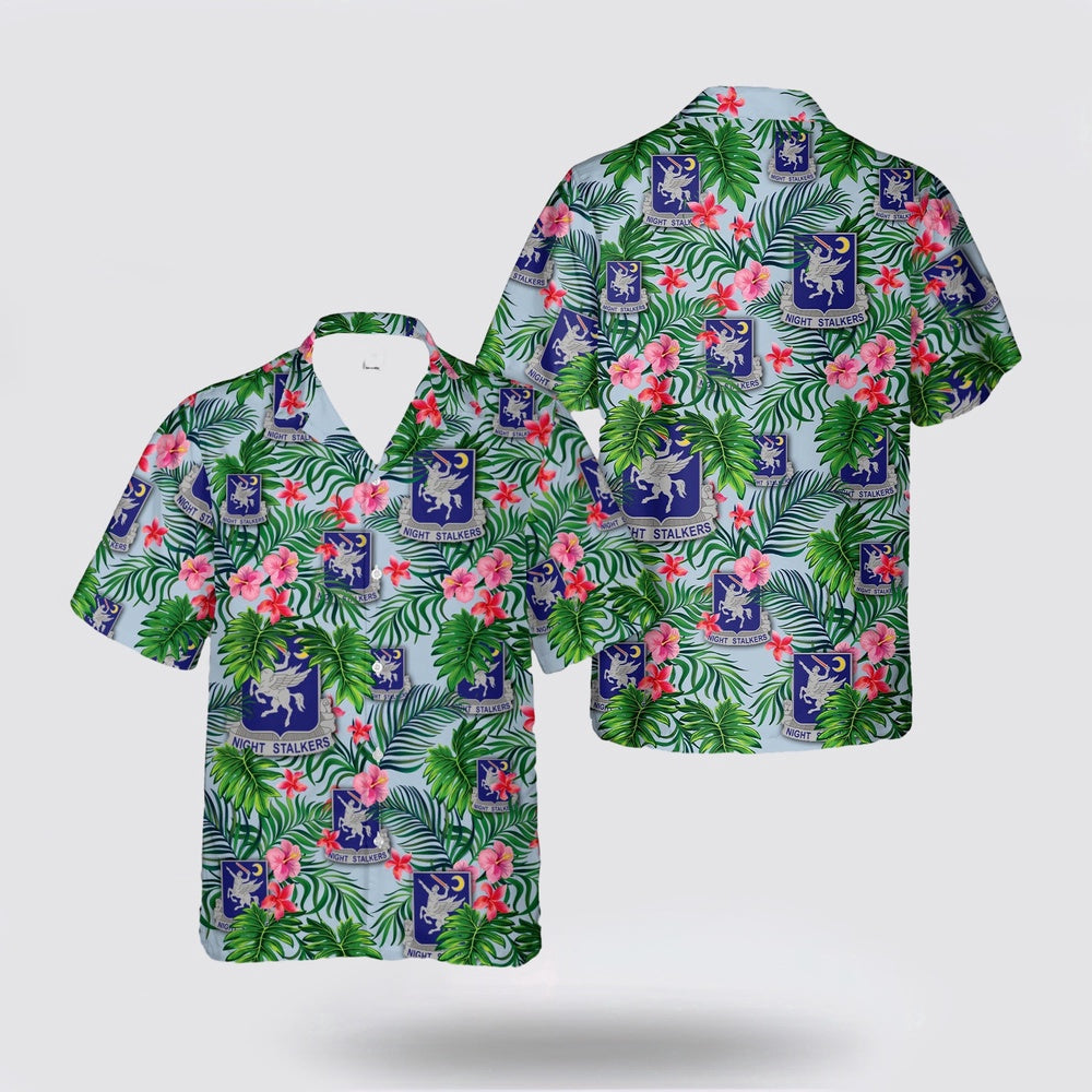 Army Hawaiian Shirt, US Army 160th SOAR MH-60K Black Hawk Hawaiian Shirt