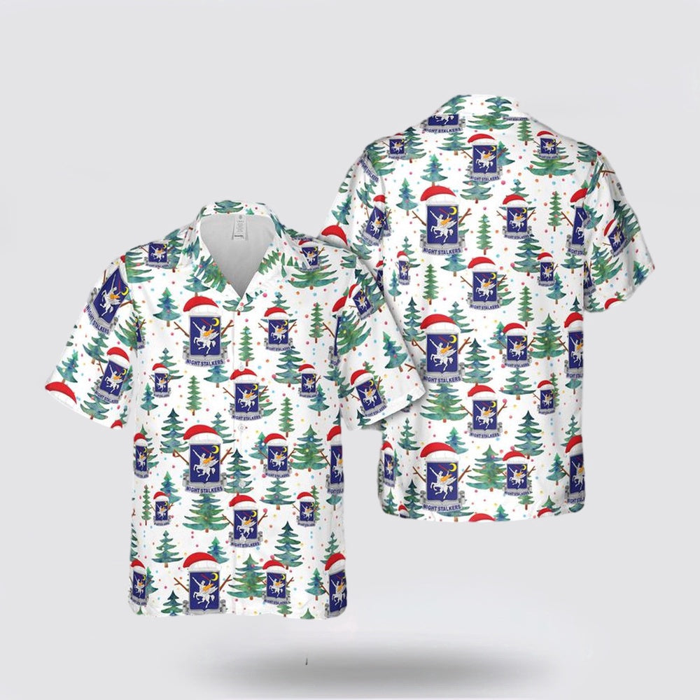 Army Hawaiian Shirt, US Army 160th Special Operations Aviation Regiment (Airborne) Christmas Hawaiian Shirt