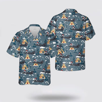 Army Hawaiian Shirt, US Army 160th Special Operations Aviation Regiment MH-47G Chinook Christmas Hawaiian Shirt