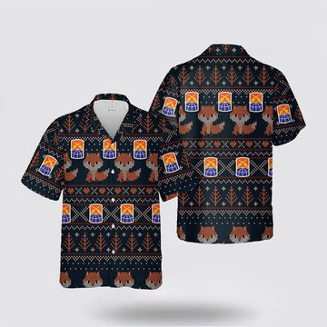 Army Hawaiian Shirt, US Army 160th Theater Signal BDE Christmas Hawaiian Shirt, Military Hawaiian Shirt