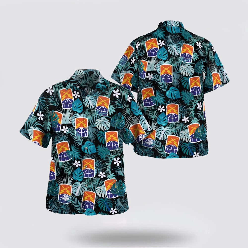 Army Hawaiian Shirt, US Army 160th Theater Signal BDE Hawaiian Shirt, Military Hawaiian Shirt