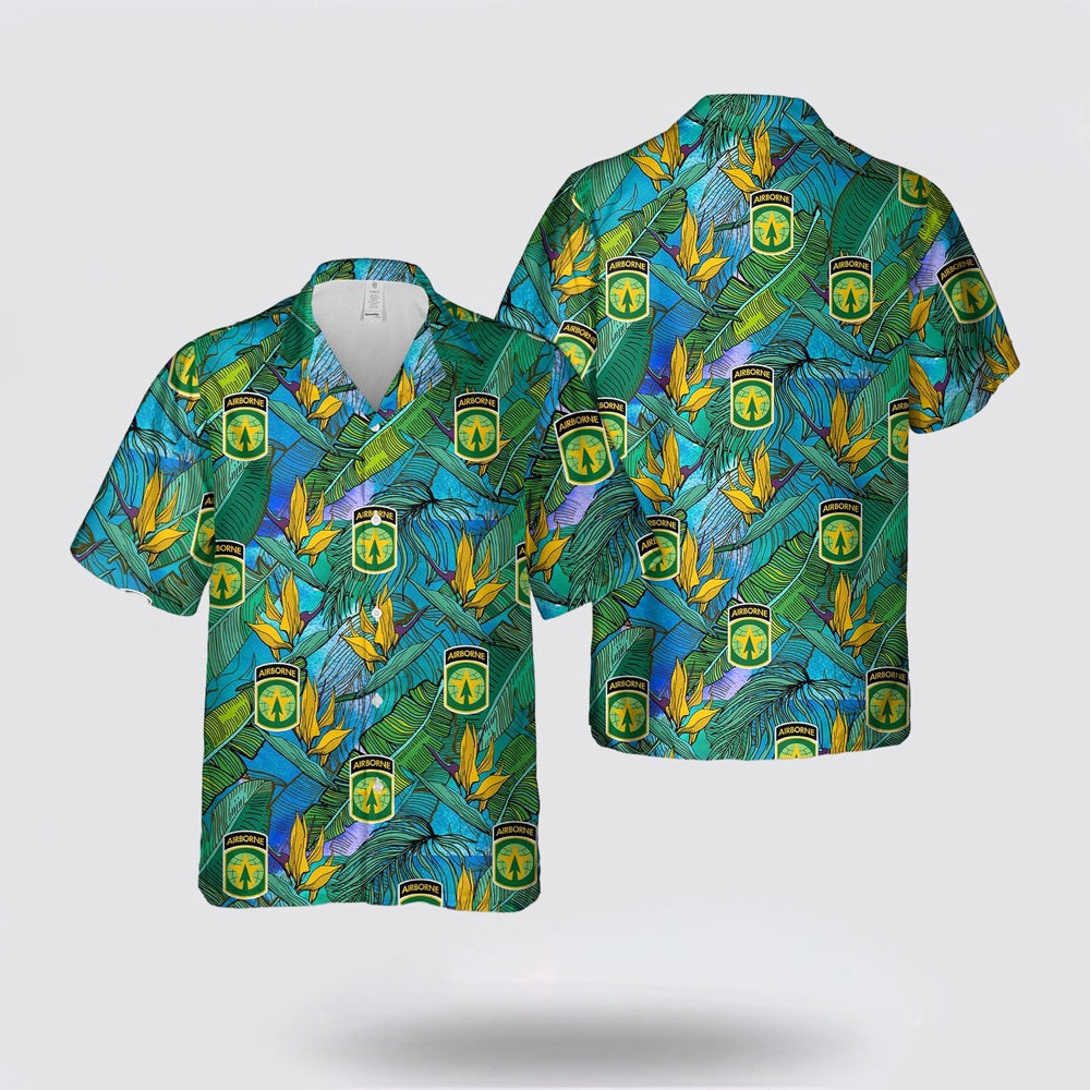 Army Hawaiian Shirt, US Army 16th Military Police Brigade (Airborne) Hawaiian Shirt, Military Hawaiian Shirt