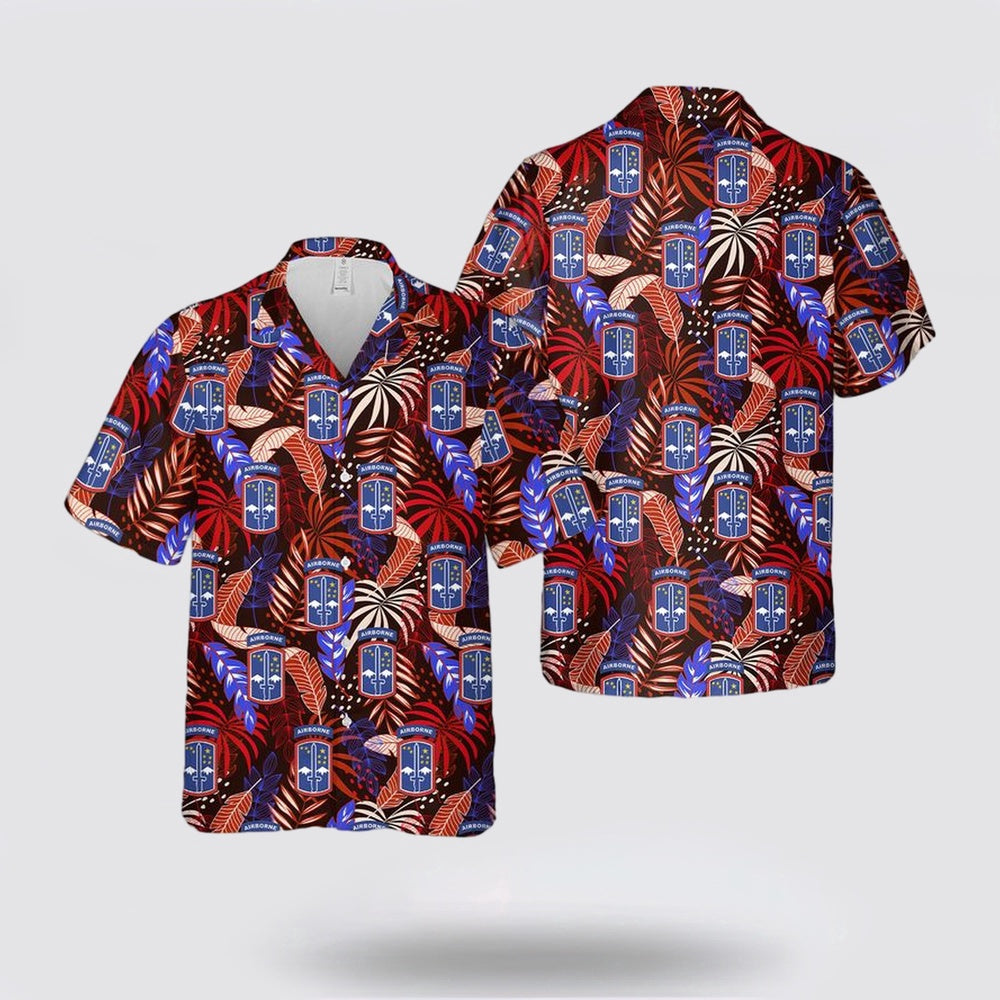 Army Hawaiian Shirt, US Army 172nd Infantry Brigade Airborne Hawaiian Shirt, Military Hawaiian Shirt