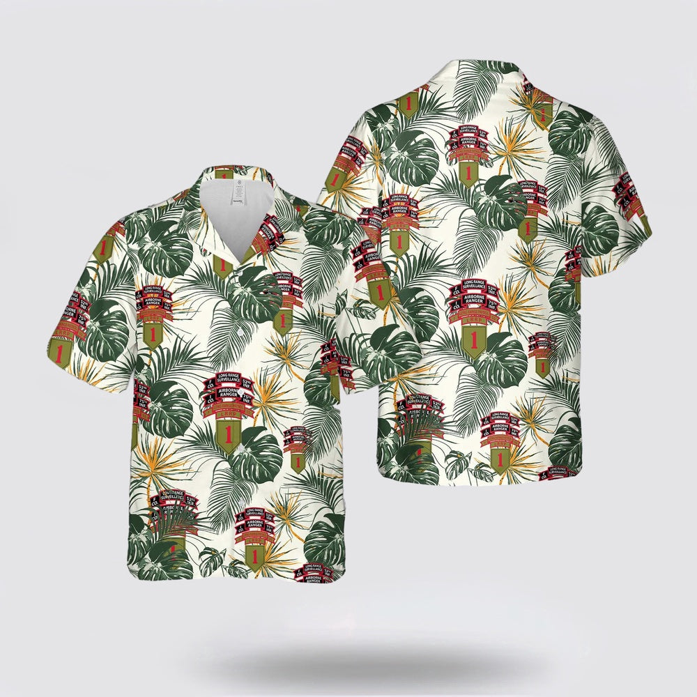 Army Hawaiian Shirt, US Army 175 RGR & F52 LRP & 1st ID LRRP & 1st ID LRS Hawaiian Shirt, Military Hawaiian Shirt
