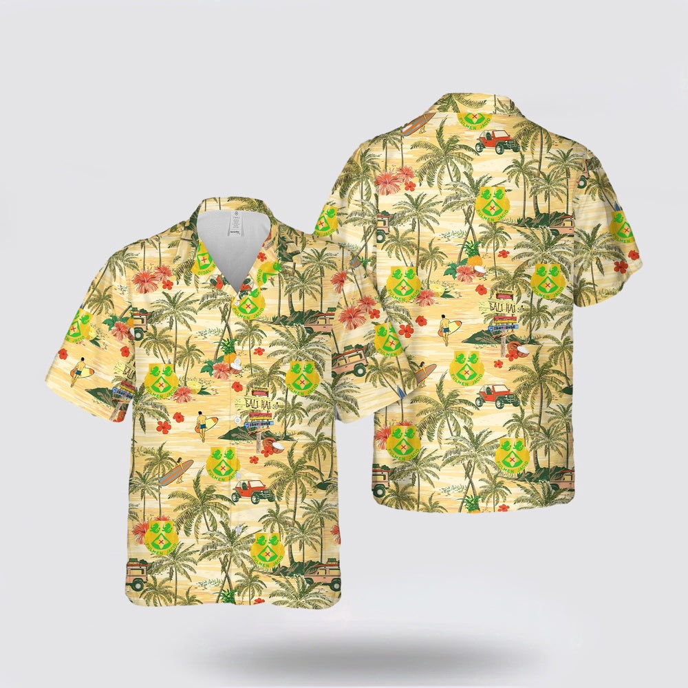 Army Hawaiian Shirt, US Army 185th Armor Regiment Hawaiian Shirt, Military Hawaiian Shirt