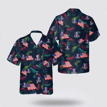 Army Hawaiian Shirt, US Army 187th Infantry Regiment Unit Crest Hawaiian Shirt, Military Hawaiian Shirt