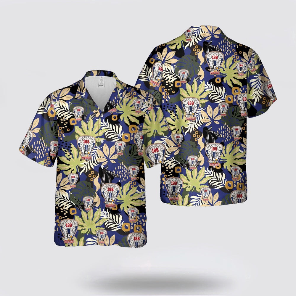 Army Hawaiian Shirt, US Army 188th Airborne Infantry Regiment Hawaiian Shirt, Military Hawaiian Shirt