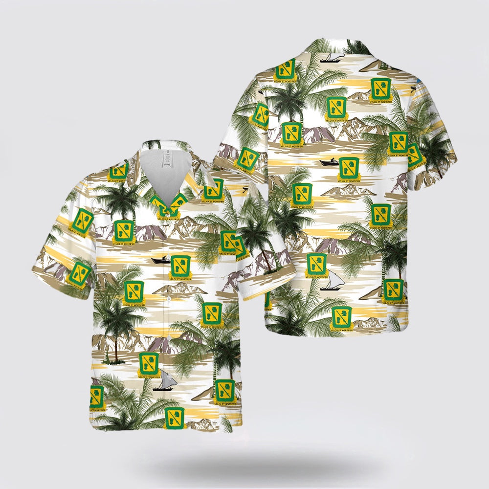 Army Hawaiian Shirt, US Army 18th Cavalry Regiment Hawaiian Shirt, Military Hawaiian Shirt