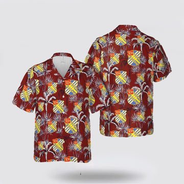 Army Hawaiian Shirt, US Army 18th Field Artillery Regiment Unit Crest Hawaiian Shirt, Military Hawaiian Shirt