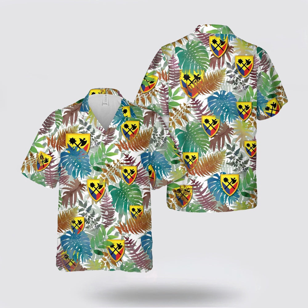 Army Hawaiian Shirt, US Army 194th Armored Brigade Hawaiian Shirt, Military Hawaiian Shirt