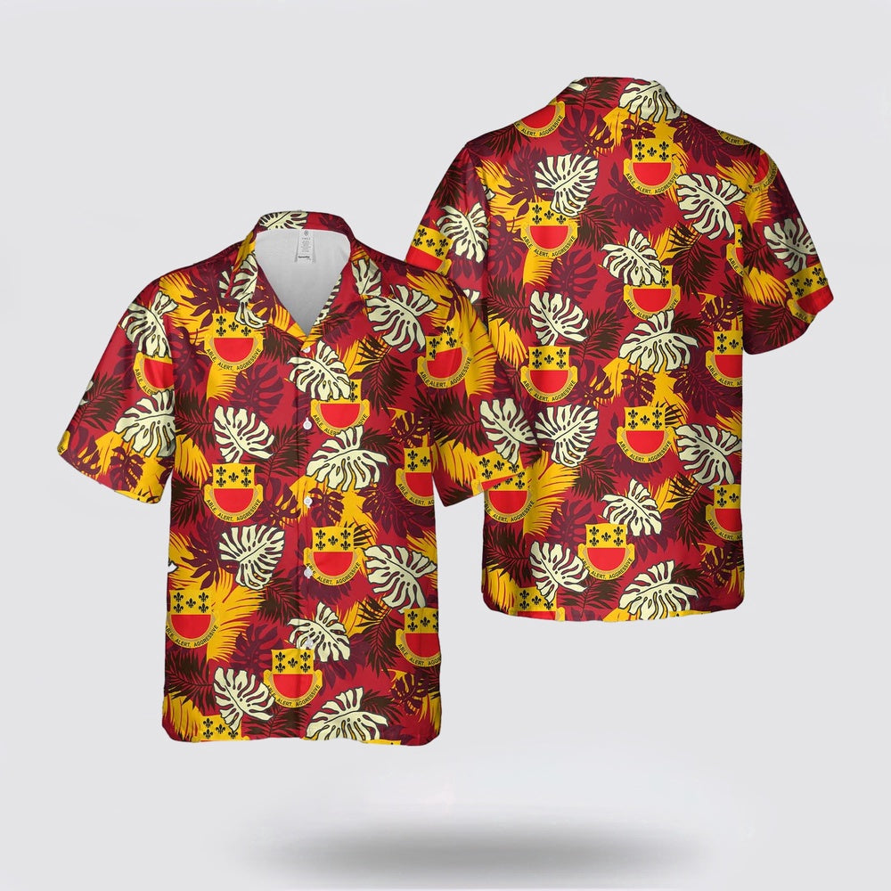 Army Hawaiian Shirt, US Army 196th Armor Regiment Hawaiian Shirt, Military Hawaiian Shirt