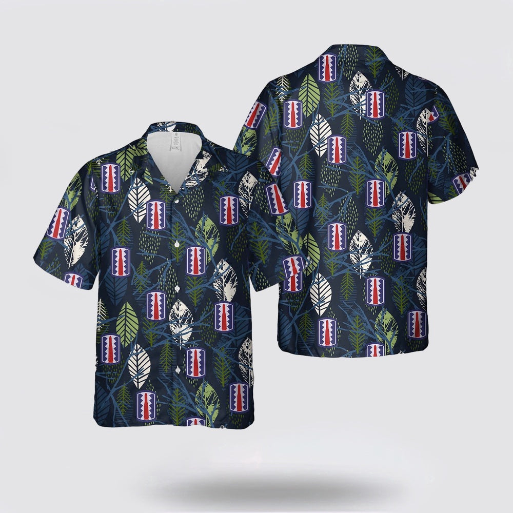 Army Hawaiian Shirt, US Army 197th Infantry Brigade (Sledgehammer  FOLLOW ME) Hawaiian Shirt, Military Hawaiian Shirt