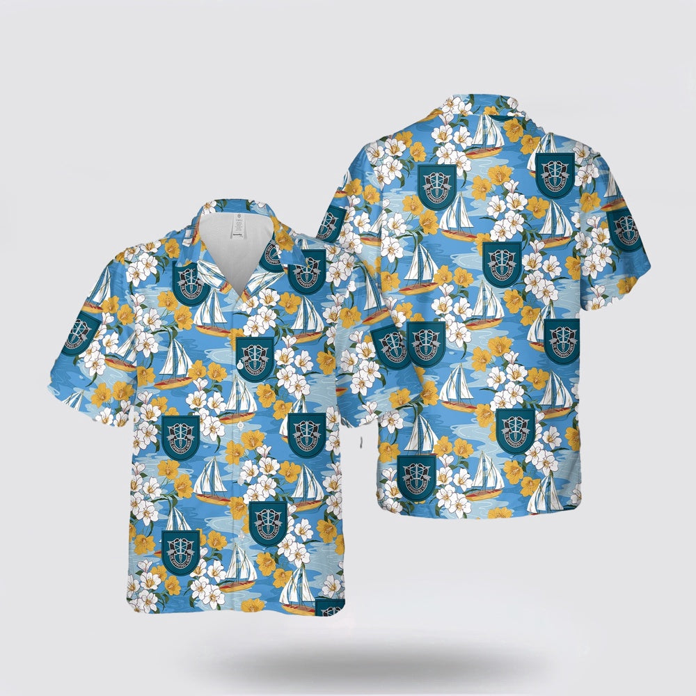 Army Hawaiian Shirt, US Army 19th Special Forces Group (19th SFG) Hawaiian Shirt, Military Hawaiian Shirt