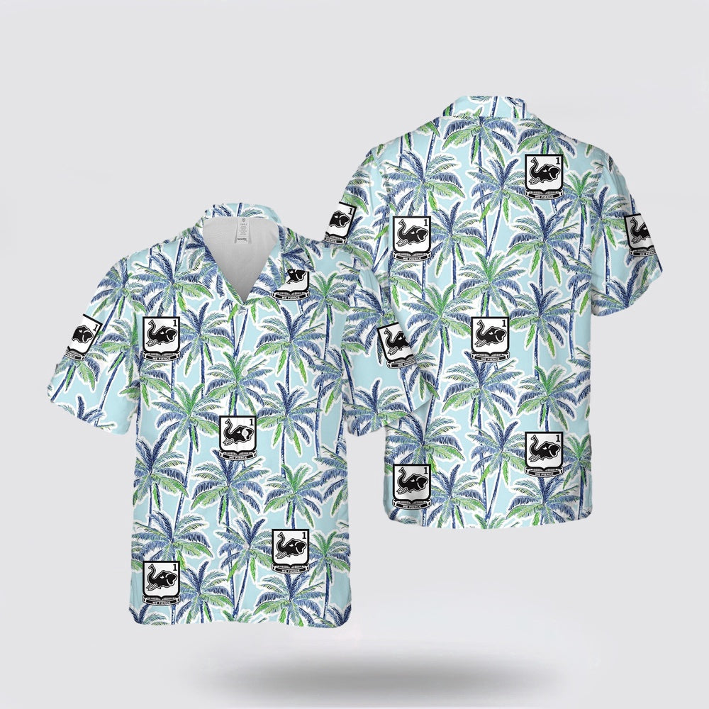 Army Hawaiian Shirt, US Army 1st Battalion 64th Armored Regiment Hawaiian Shirt, Military Hawaiian Shirt
