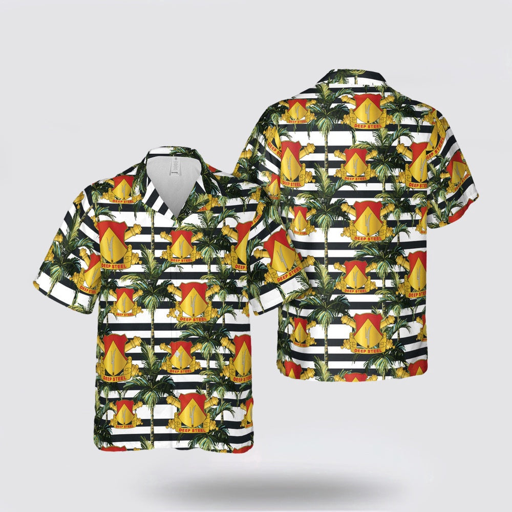 Army Hawaiian Shirt, US Army 1st Battalion, 94th Field Artillery Regiment Hawaiian Shirt, Military Hawaiian Shirt
