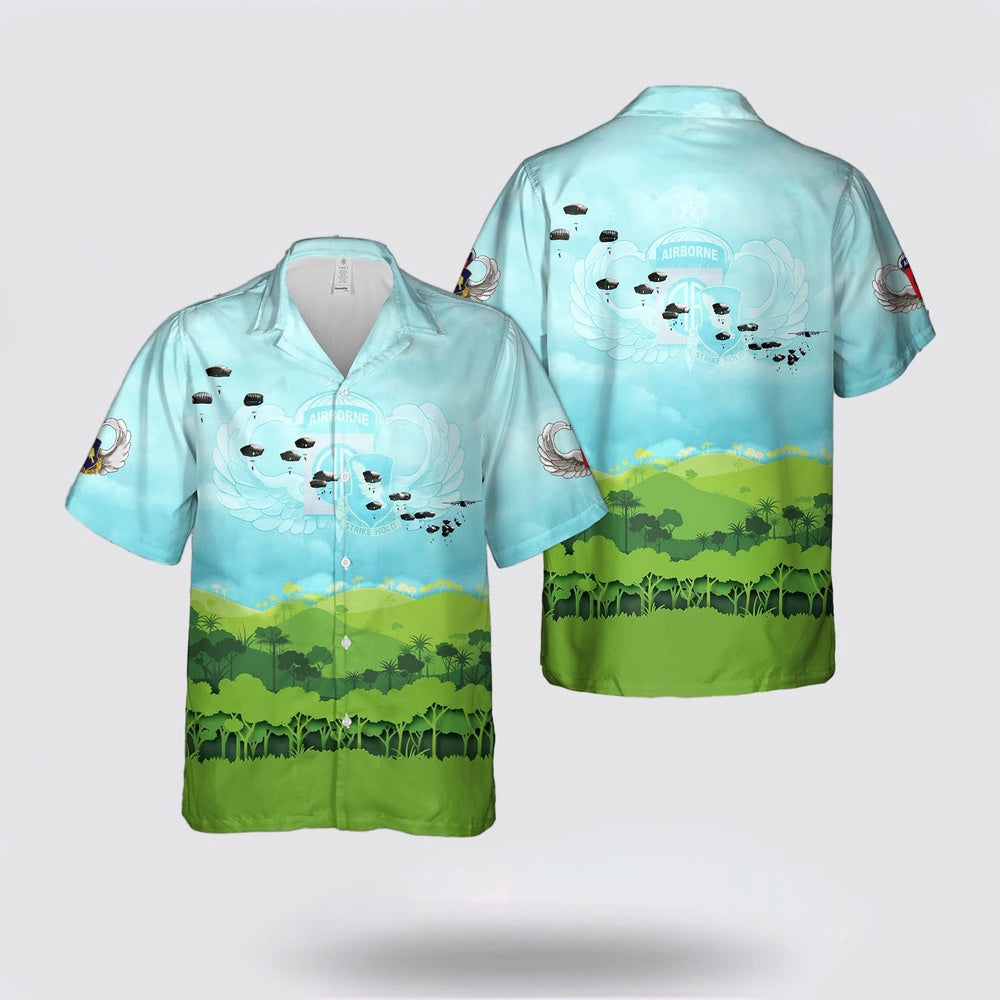 Army Hawaiian Shirt, US Army 1st Brigade, 82nd Airborne Division And Allies jump into Swift Response 15 Hawaiian Shirt