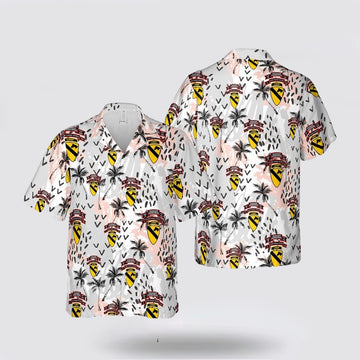 Army Hawaiian Shirt, US Army 1st Cavalry Long Range Recon Patrol Hawaiian Shirt, Military Hawaiian Shirt