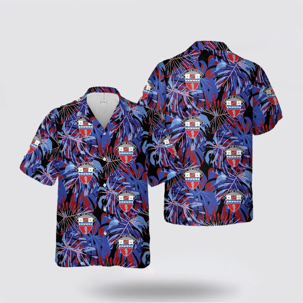 Army Hawaiian Shirt, US Army 1st Engineer Brigade DUI Hawaiian Shirt, Military Hawaiian Shirt