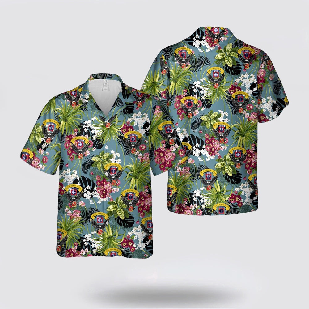 Army Hawaiian Shirt, US Army 2-319th Airborne Field Artillery Regiment Hawaiian Shirt, Military Hawaiian Shirt