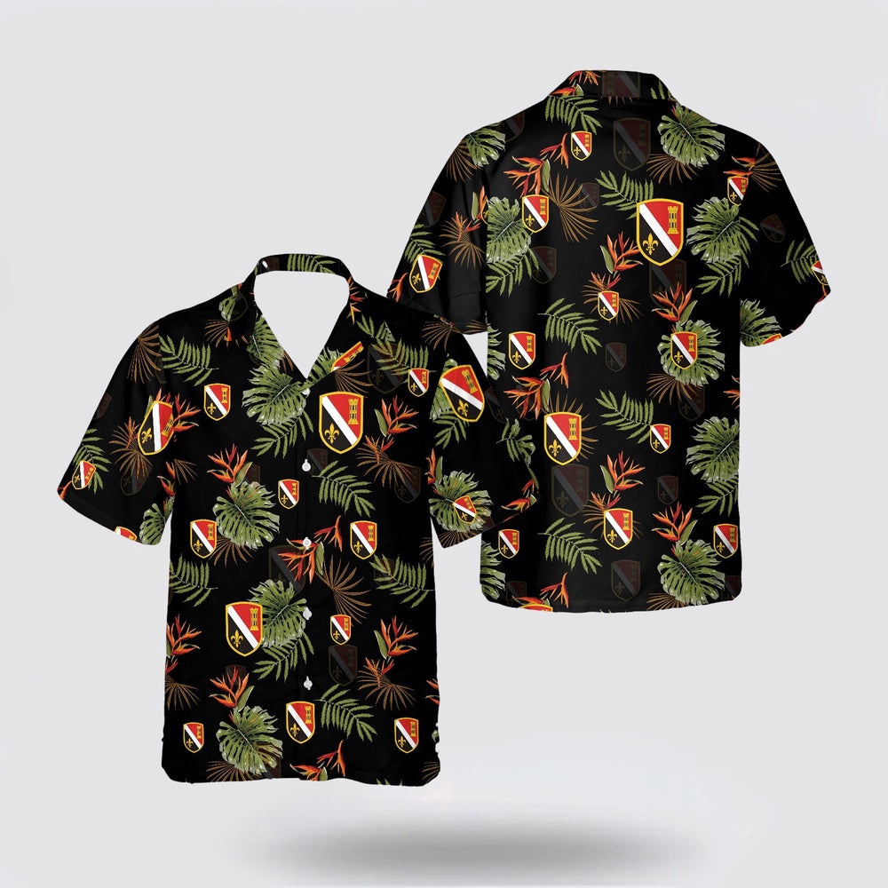 Army Hawaiian Shirt, US Army 225th Engineer Brigade Hawaiian Shirt, Military Hawaiian Shirt