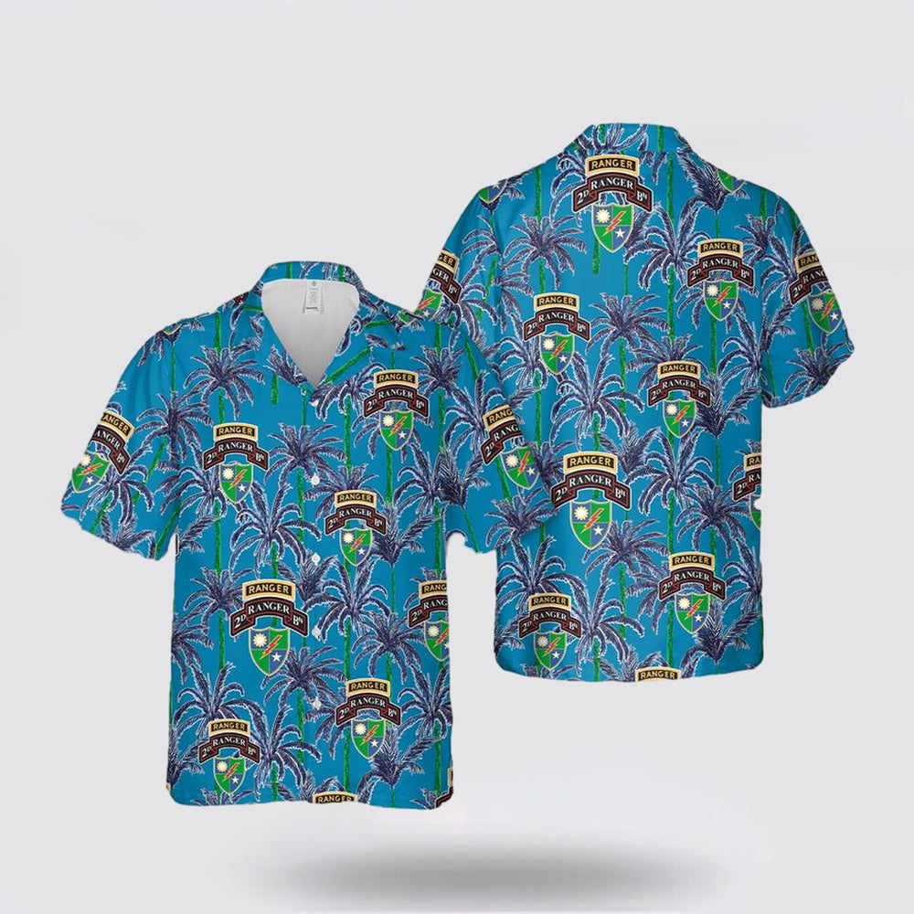 Army Hawaiian Shirt, US Army 275th Ranger Battalion Hawaiian Shirt, Military Hawaiian Shirt