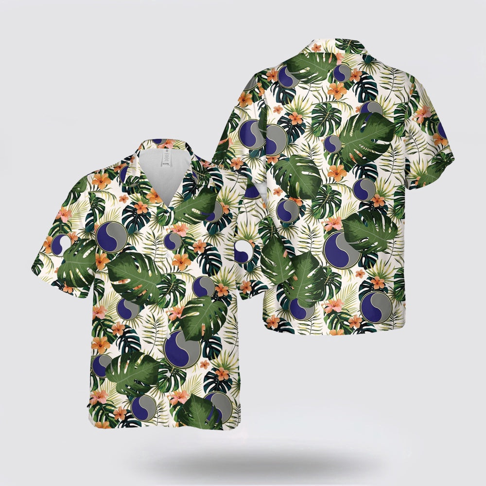 Army Hawaiian Shirt, US Army 29th Infantry Division Hawaiian Shirt, Military Hawaiian Shirt
