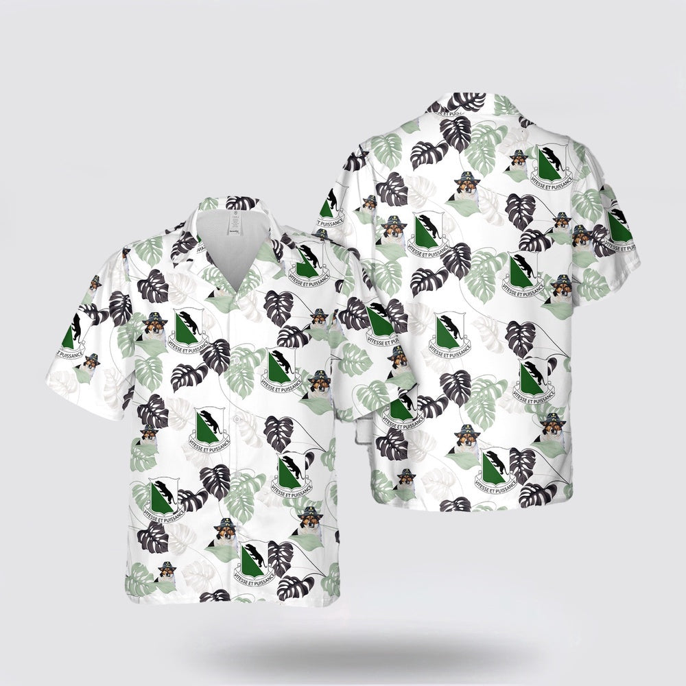 Army Hawaiian Shirt, US Army 2nd BN, 2-69 AR Hawaiian Shirt, Military Hawaiian Shirt