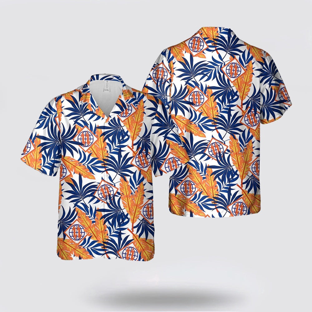 Army Hawaiian Shirt, US Army 2nd Theater Signal Brigade Hawaiian Shirt, Military Hawaiian Shirt