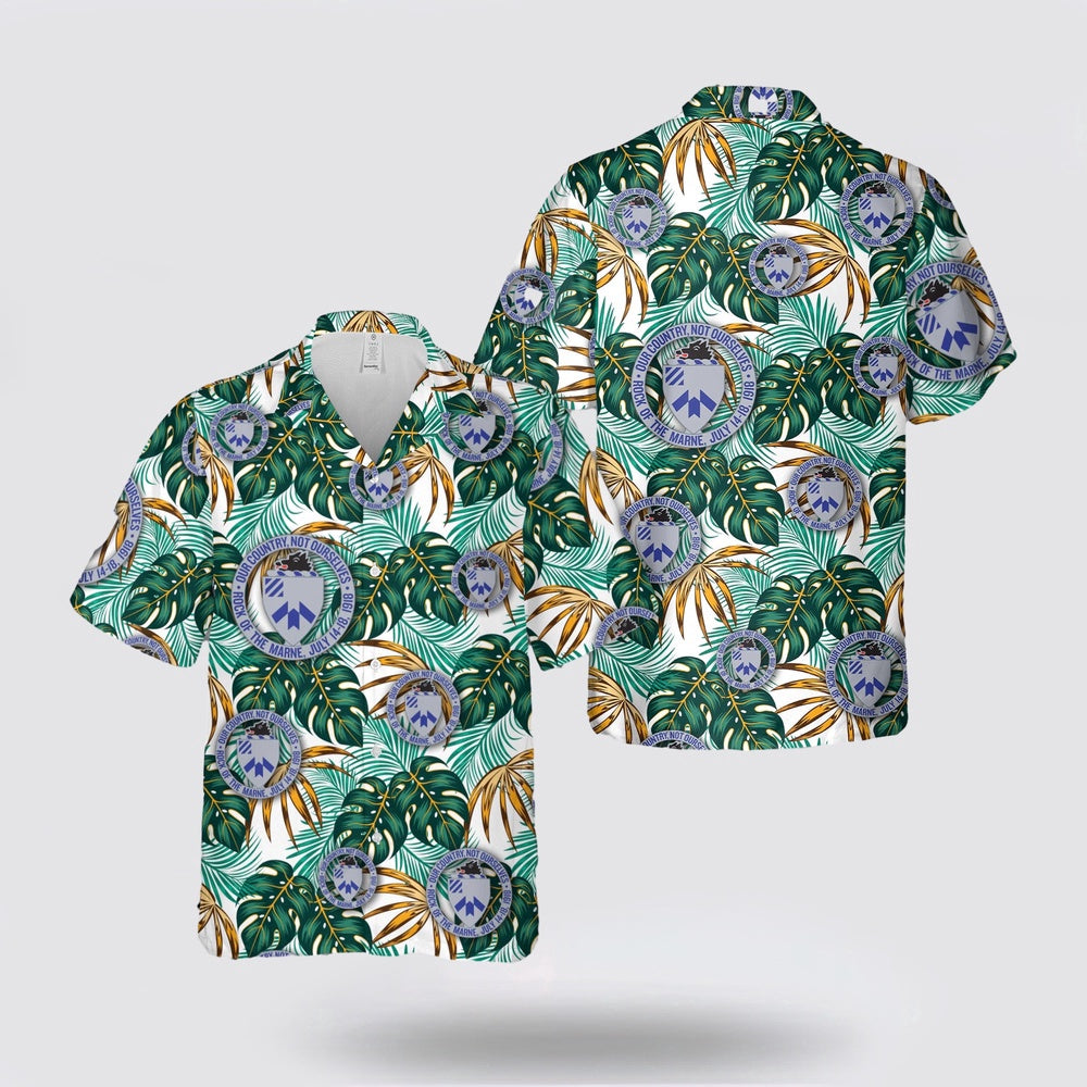 Army Hawaiian Shirt, US Army 30th Infantry Regiment Hawaiian Shirt, Military Hawaiian Shirt