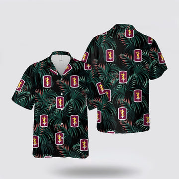 Army Hawaiian Shirt, US Army 30th Medical Brigade Hawaiian Shirt, Military Hawaiian Shirt
