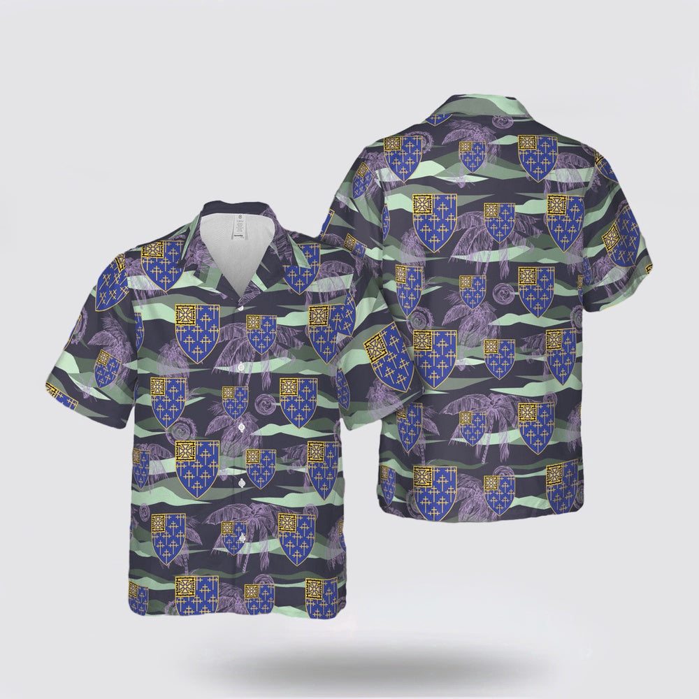 Army Hawaiian Shirt, US Army 34th Infantry Regiment Hawaiian Shirt, Military Hawaiian Shirt