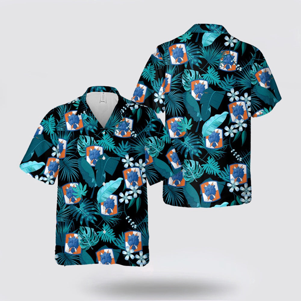 Army Hawaiian Shirt, US Army 35th Corps Signal Brigade Hawaiian Shirt, Military Hawaiian Shirt