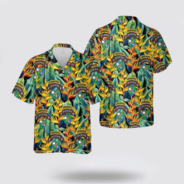 Army Hawaiian Shirt, US Army 375th Ranger Battalion Hawaiian Shirt, Military Hawaiian Shirt