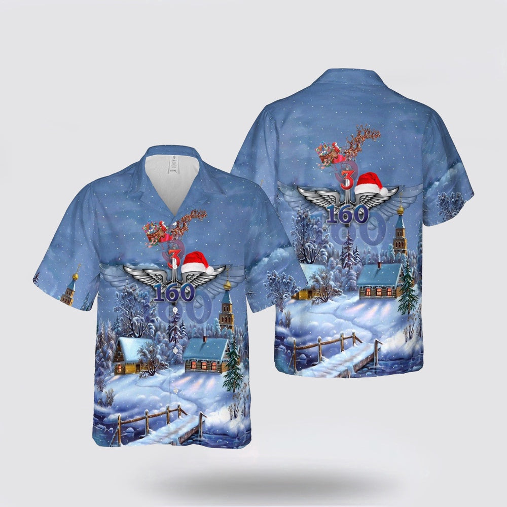 Army Hawaiian Shirt, US Army 3rd Battalion 160th Special Operations Aviation Regiment Chrismas Hawaiian Shirt