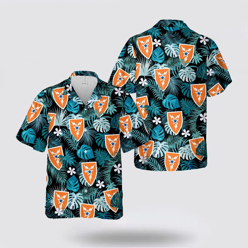 Army Hawaiian Shirt, US Army 3rd Signal Brigade Hawaiian Shirt, Military Hawaiian Shirt